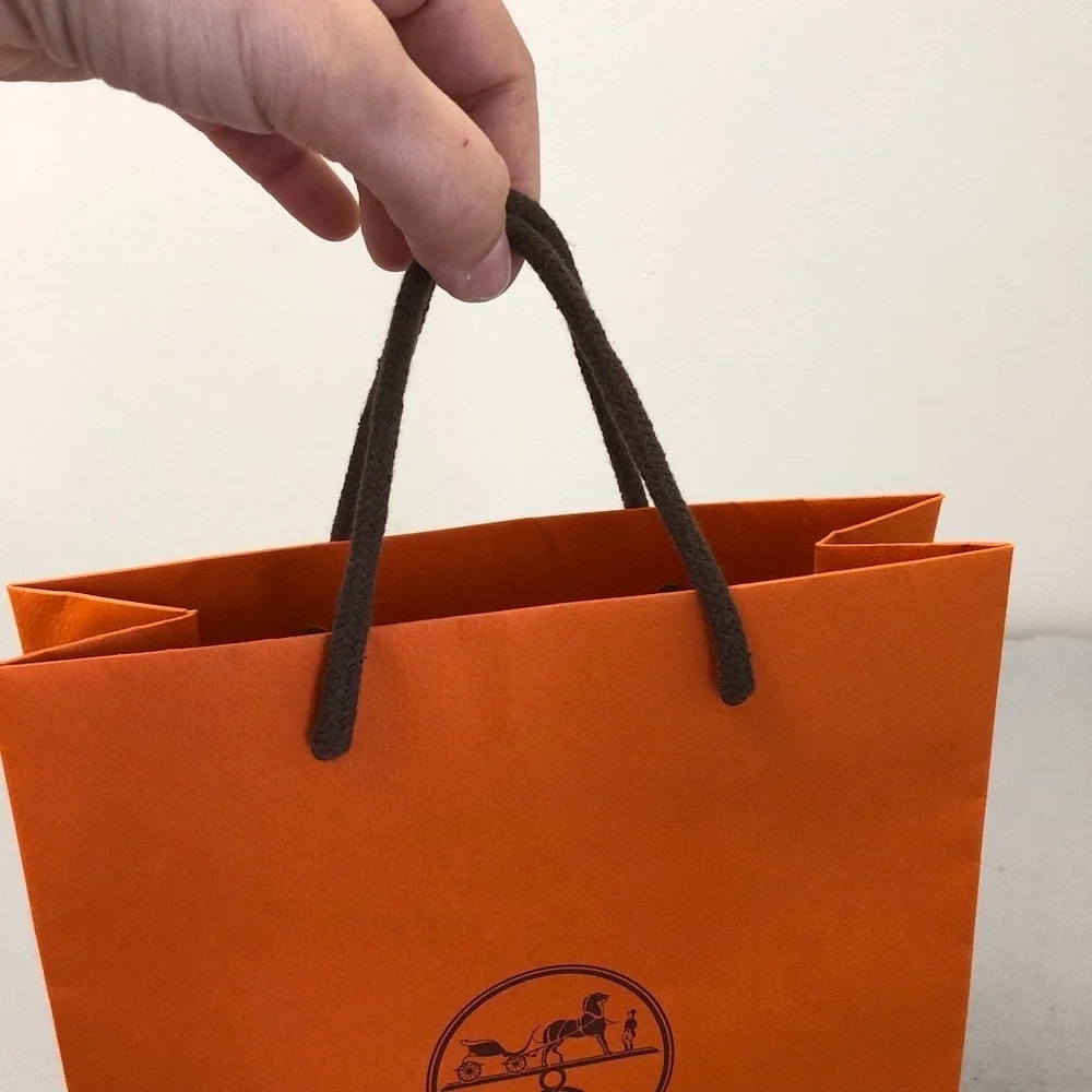 Hermes‎ Authentic Orange Gift Shopping Bag Medium Rectangle 8.25x11.5x3.25 Lot